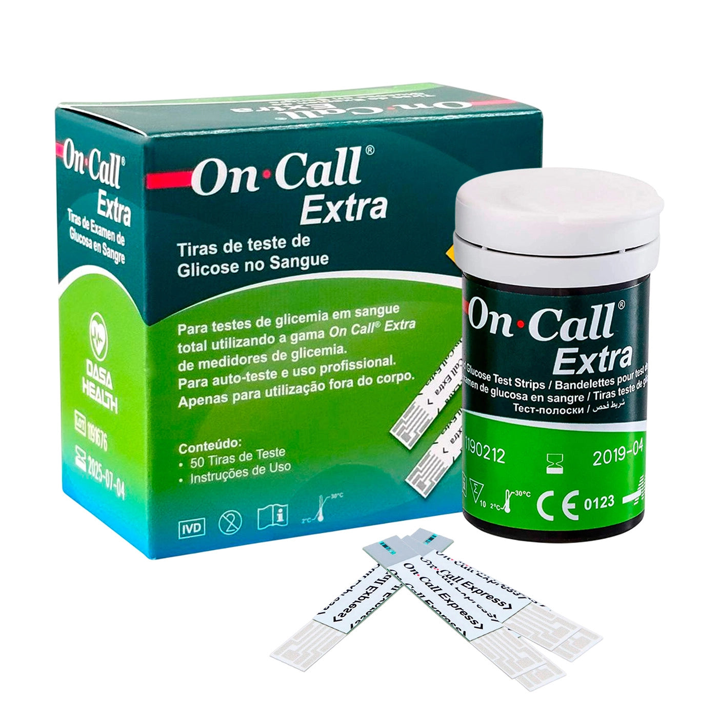 Cintas Glucómetro On Call Extra 100 Unidades