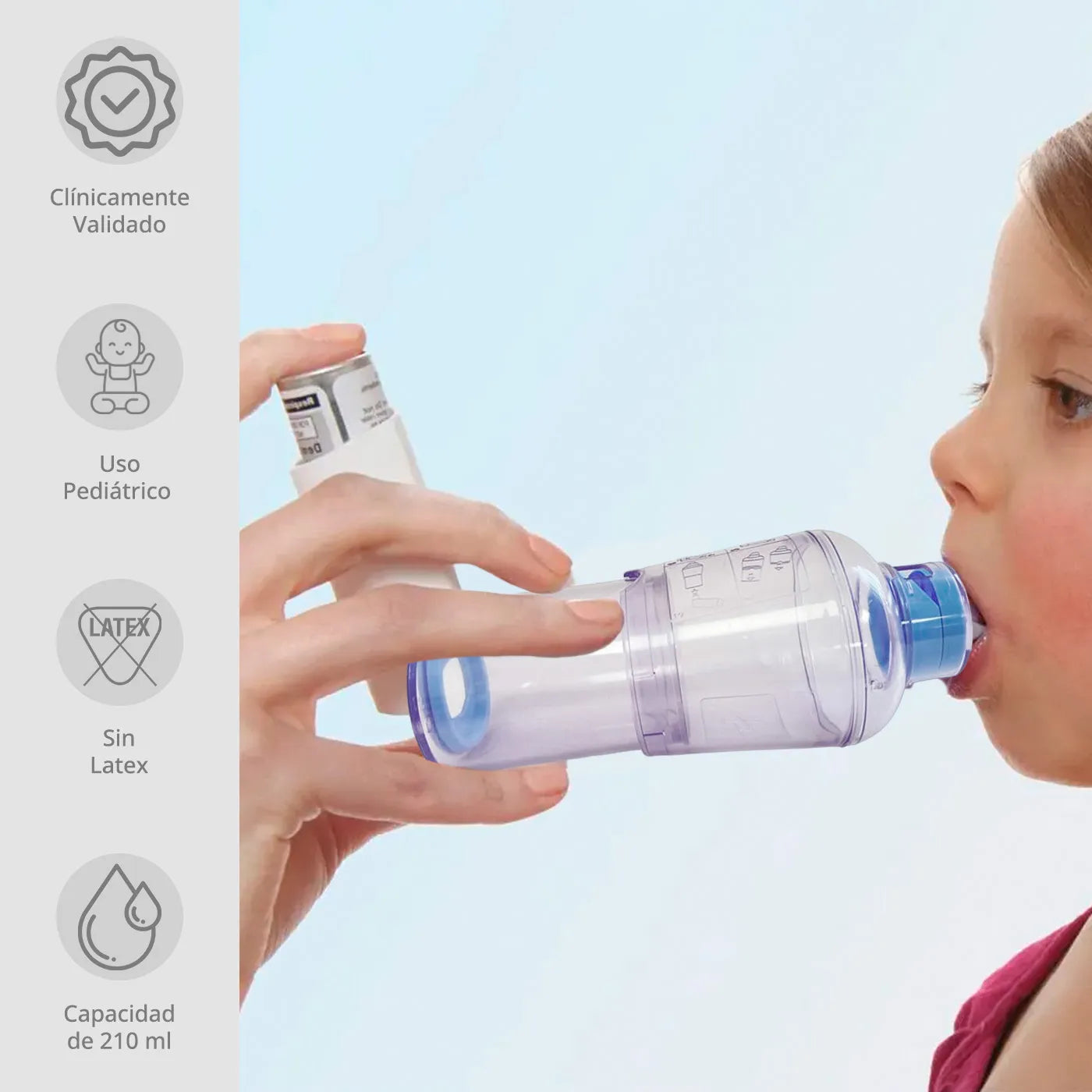 Aerocámara A2A Plegable Pediátrica con Mascara - TOPMEDIC