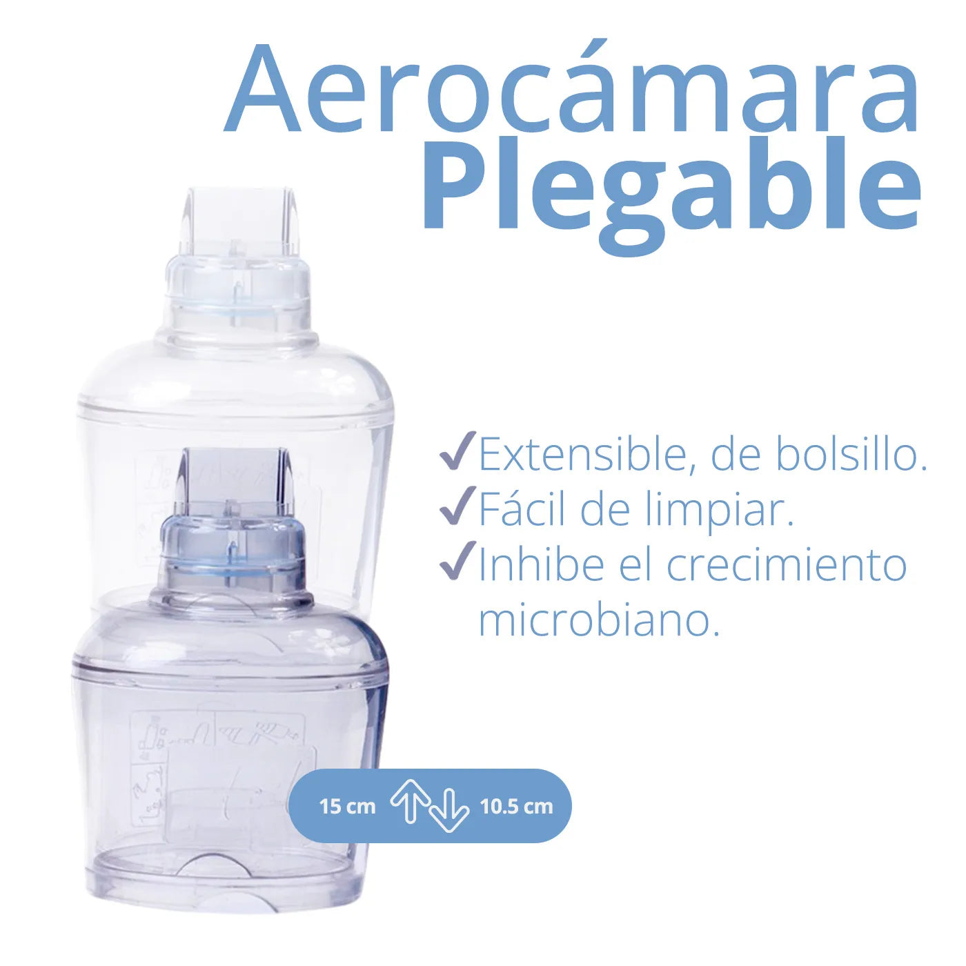Aerocámara A2A Plegable Pediátrica con Mascara - TOPMEDIC