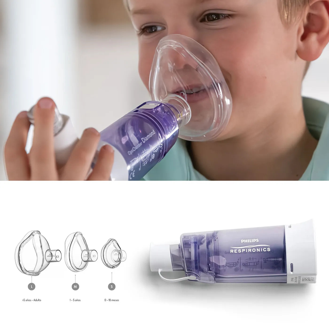 Aerocámara Optichamber con Máscara - TOPMEDIC