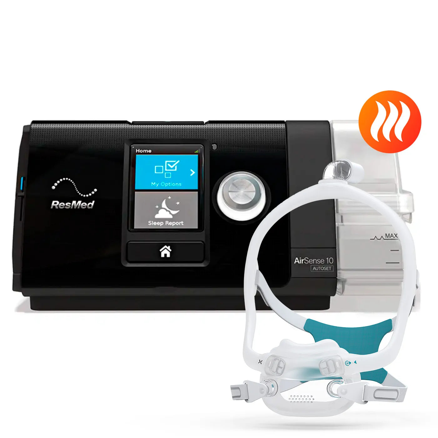Auto Cpap ResMed AirSense 10 + Tubo Calefaccionado + Máscara Premium