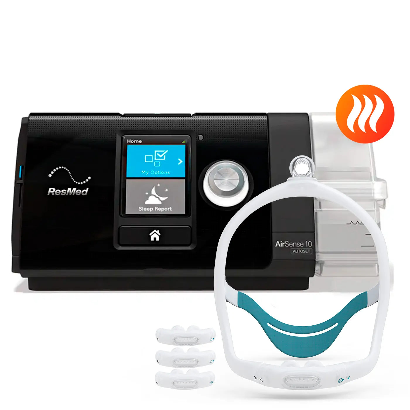 Auto Cpap ResMed AirSense 10 + Tubo Calefaccionado + Máscara Premium