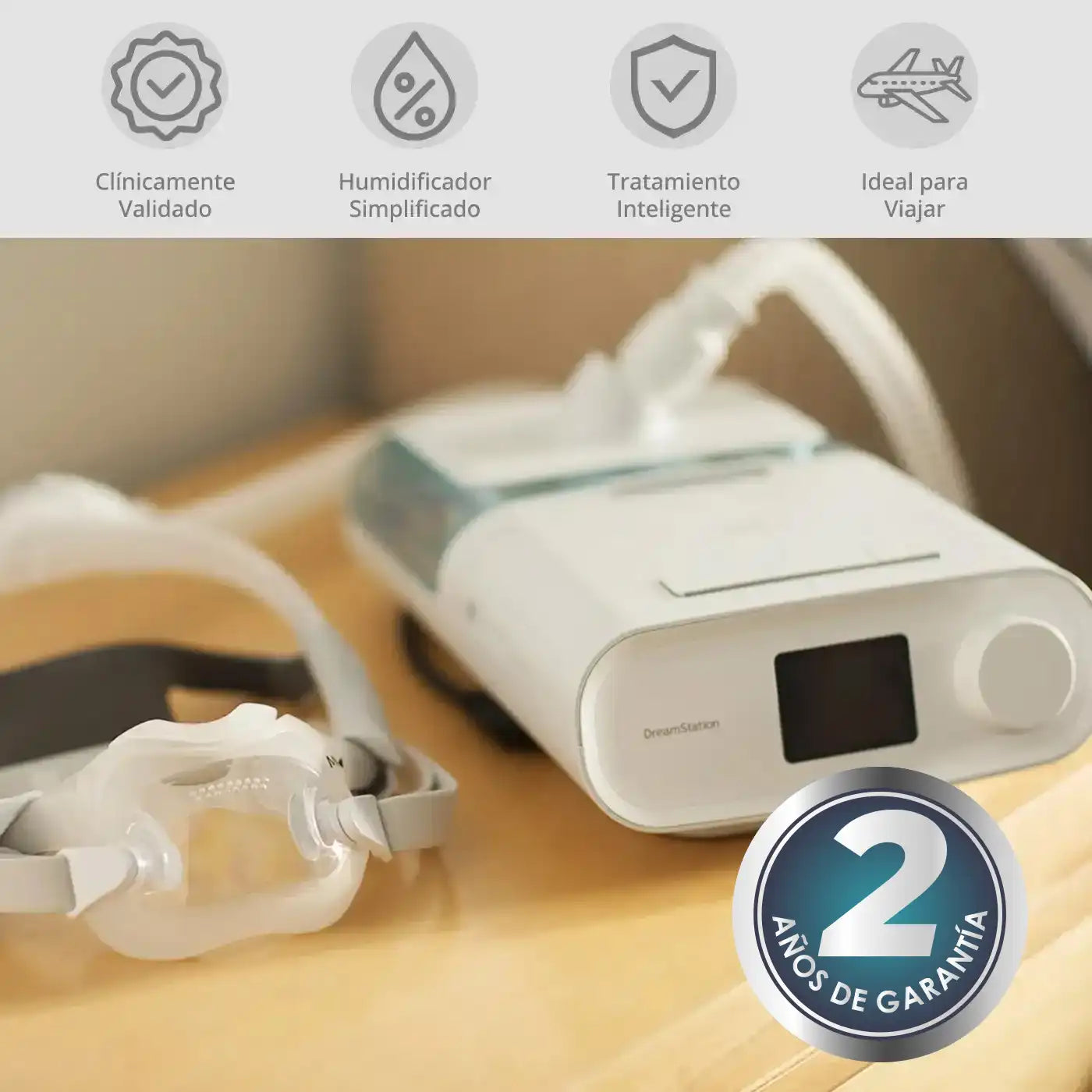 Auto Cpap DreamStation Philips Respironics con Tubo Calefaccionado - TOPMEDIC