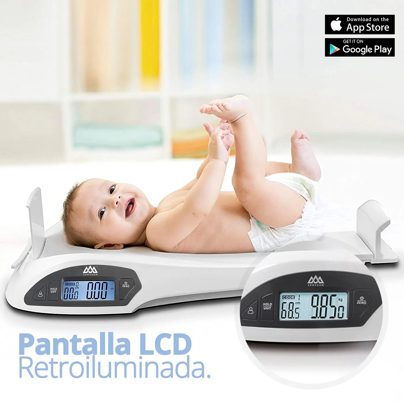 Balanza Senssun Pediátrica con Tallímetro - TOPMEDIC