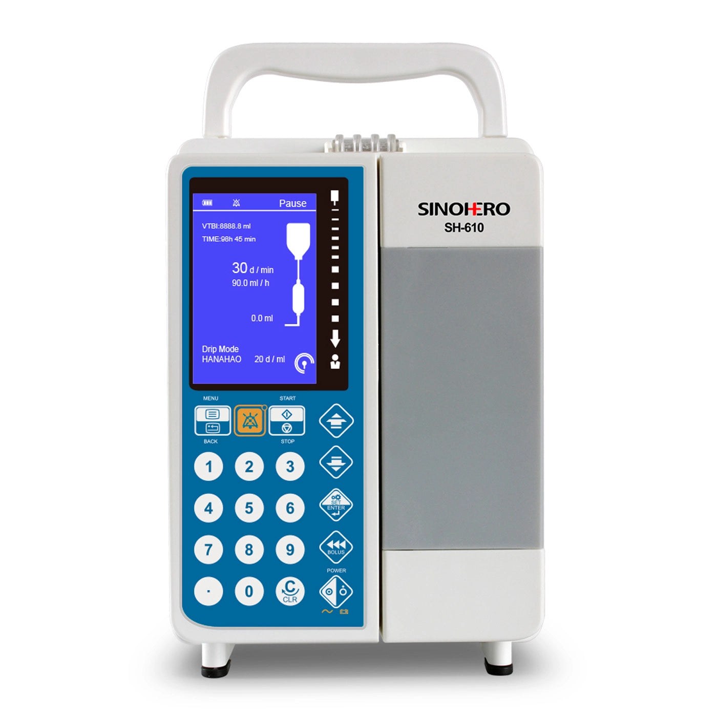bomba de infusión Sinohero SH-610 con pantalla grande.