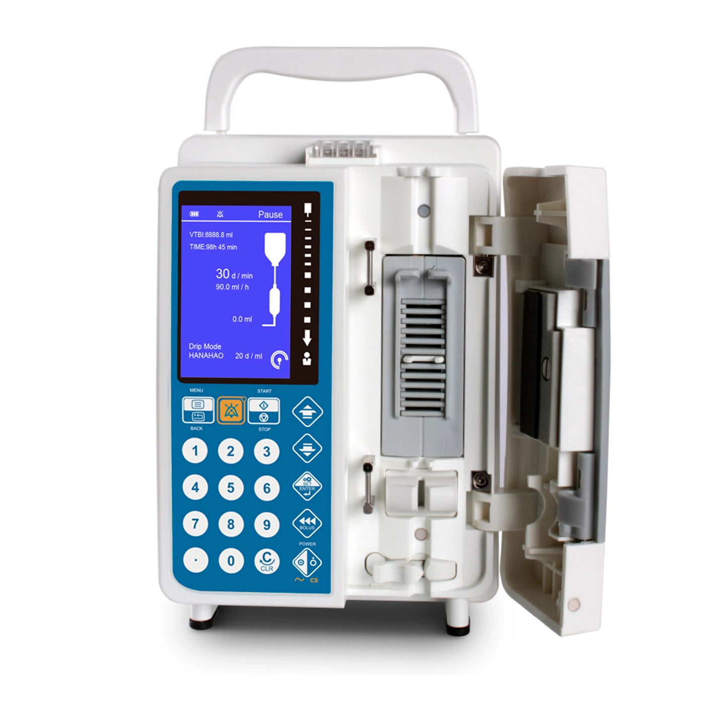 Primer plano de la bomba de infusión Sinohero SH-610.