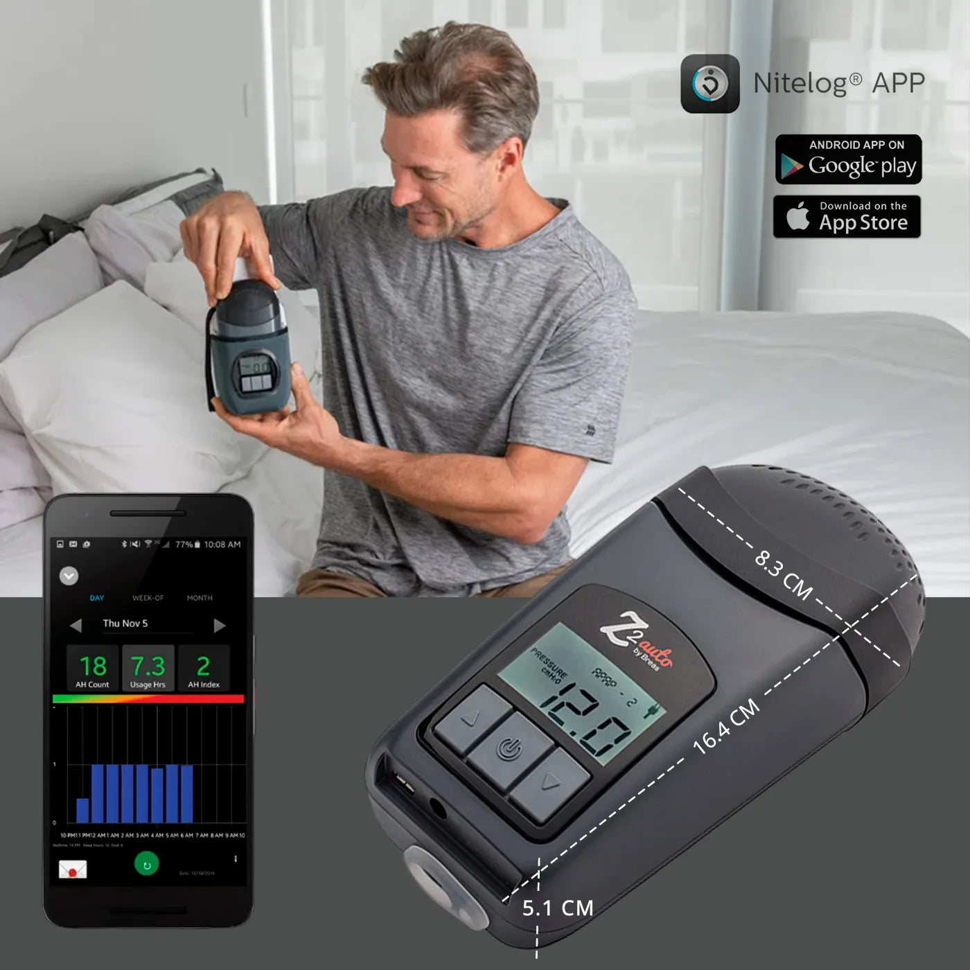 Auto Cpap Portátil Breas Z2 con Batería Externa PowerShell - TOPMEDIC