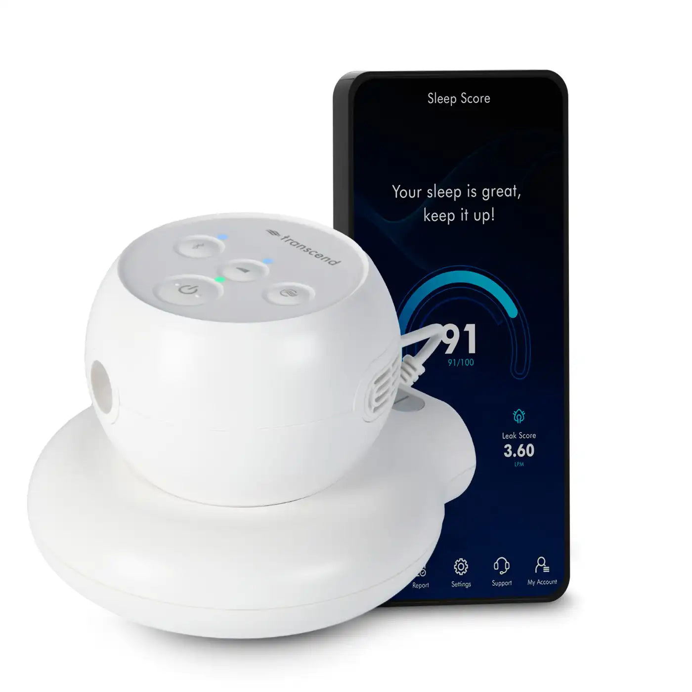 Transcend Micro Auto CPAP - Dispositivo CPAP portátil más pequeño del mercado