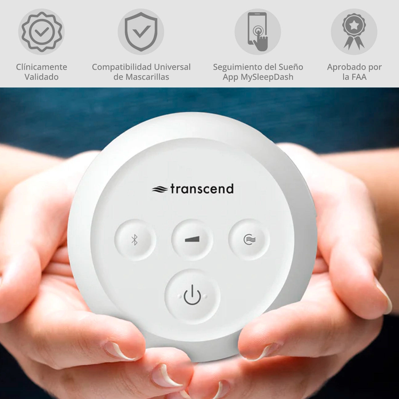 Dispositivo CPAP Transcend Micro Auto con modo de secado de 30 minutos