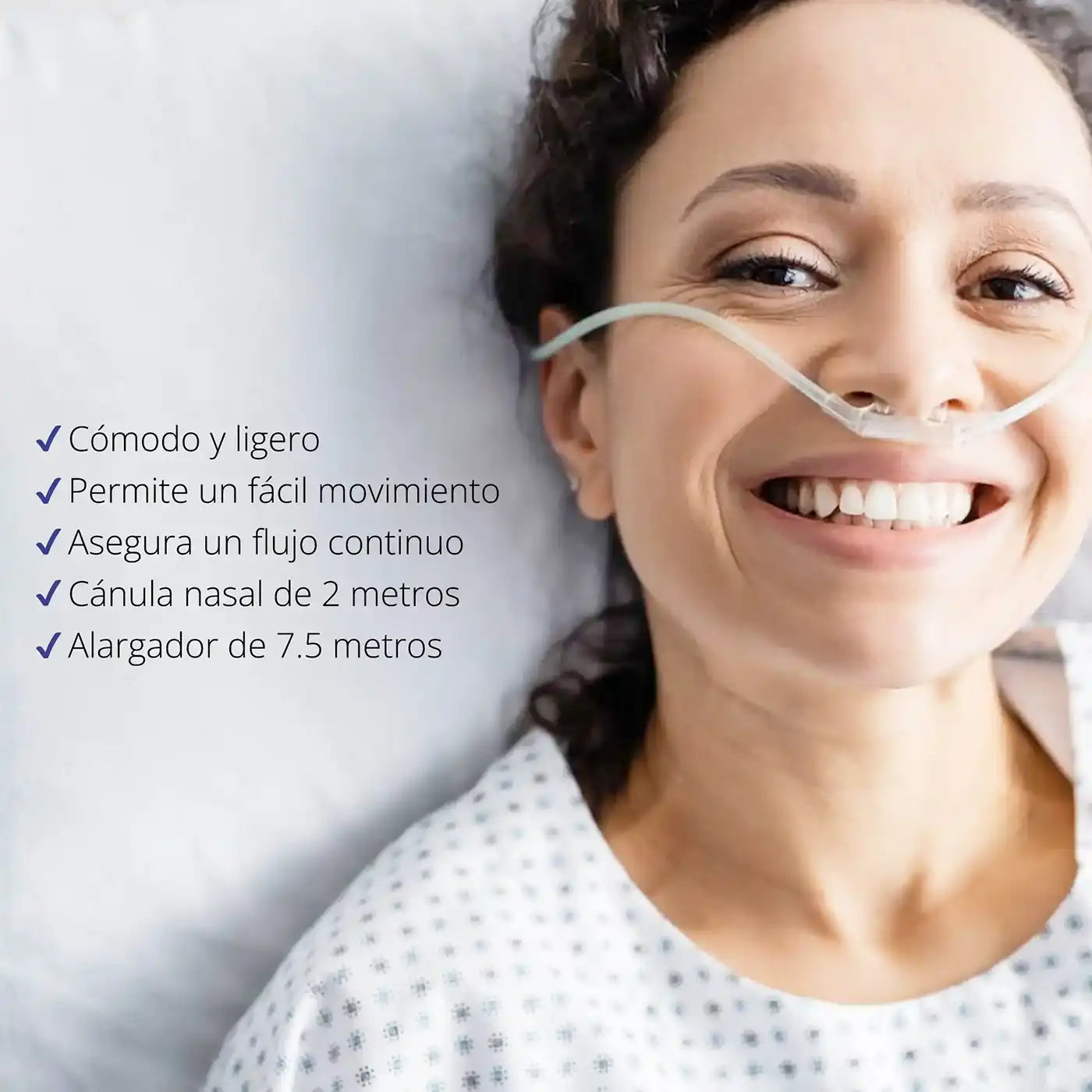 Cánula Nasal Adulto con Alargador y Conector de Oxígeno - TOPMEDIC