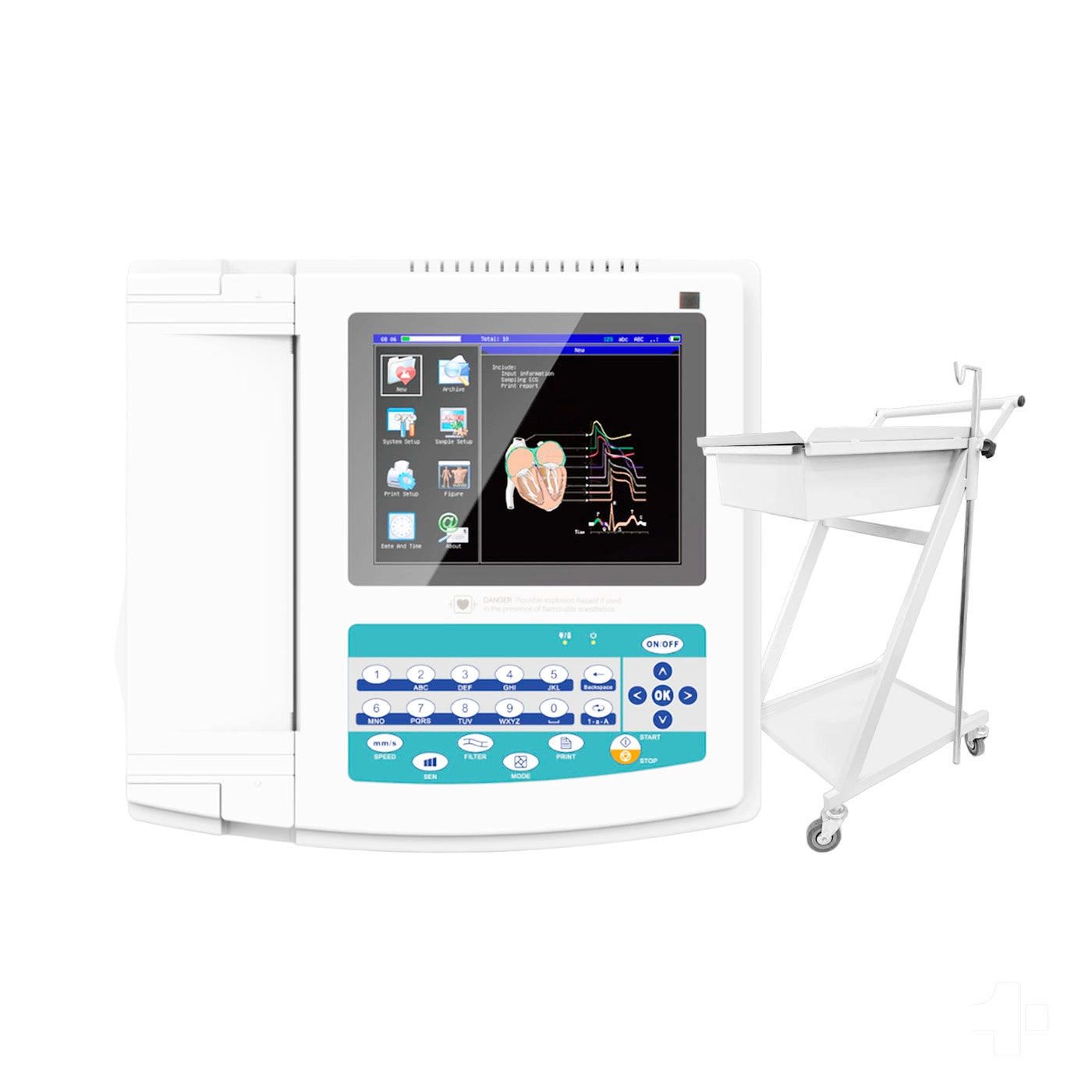 Carro Z para Electrocardiógrafo ECG 1200G/600G/300G