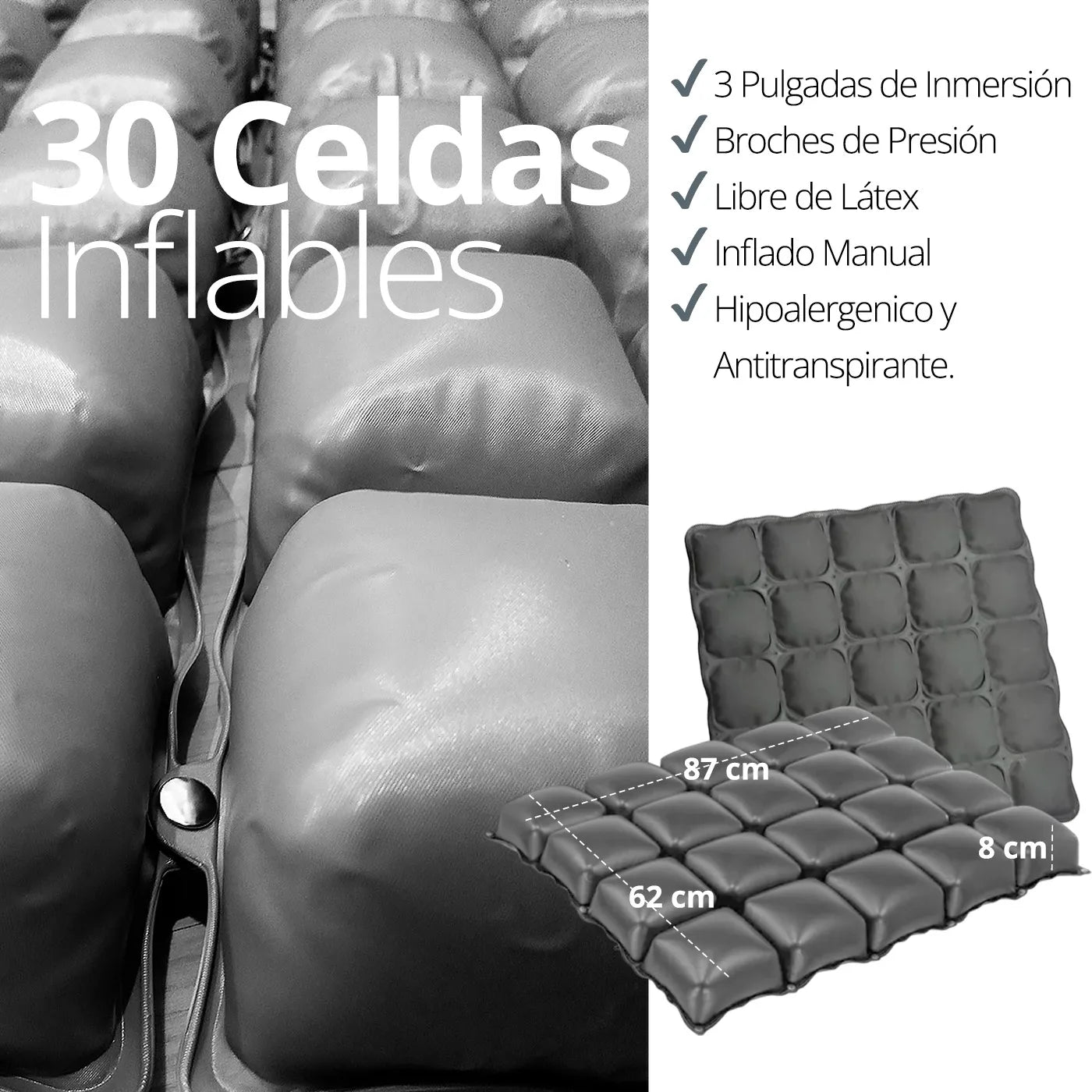 Colchón Antiescaras Tipo Roho - TOPMEDIC