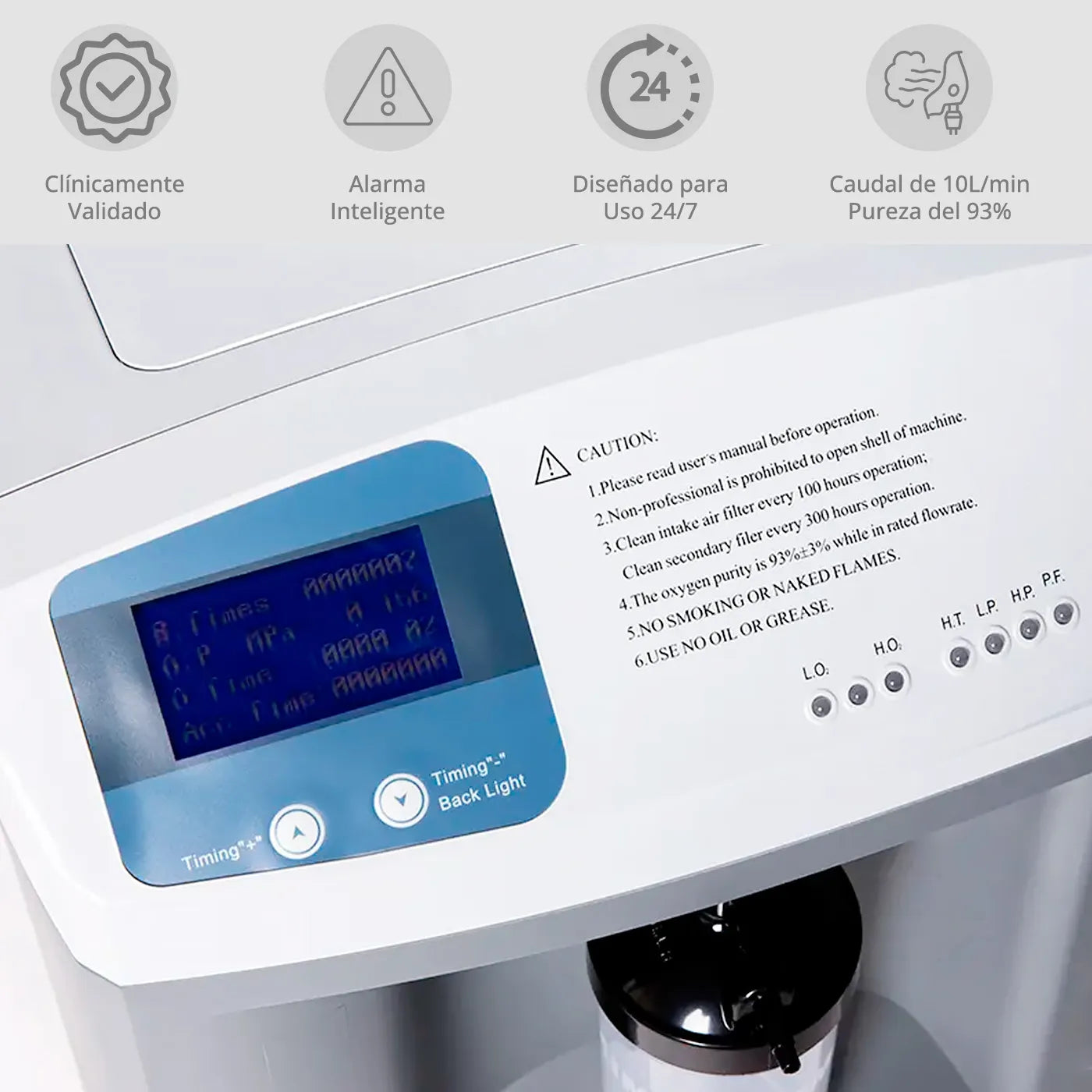 Concentrador de Oxígeno 10L/min Longfian JAY10 - TOPMEDIC