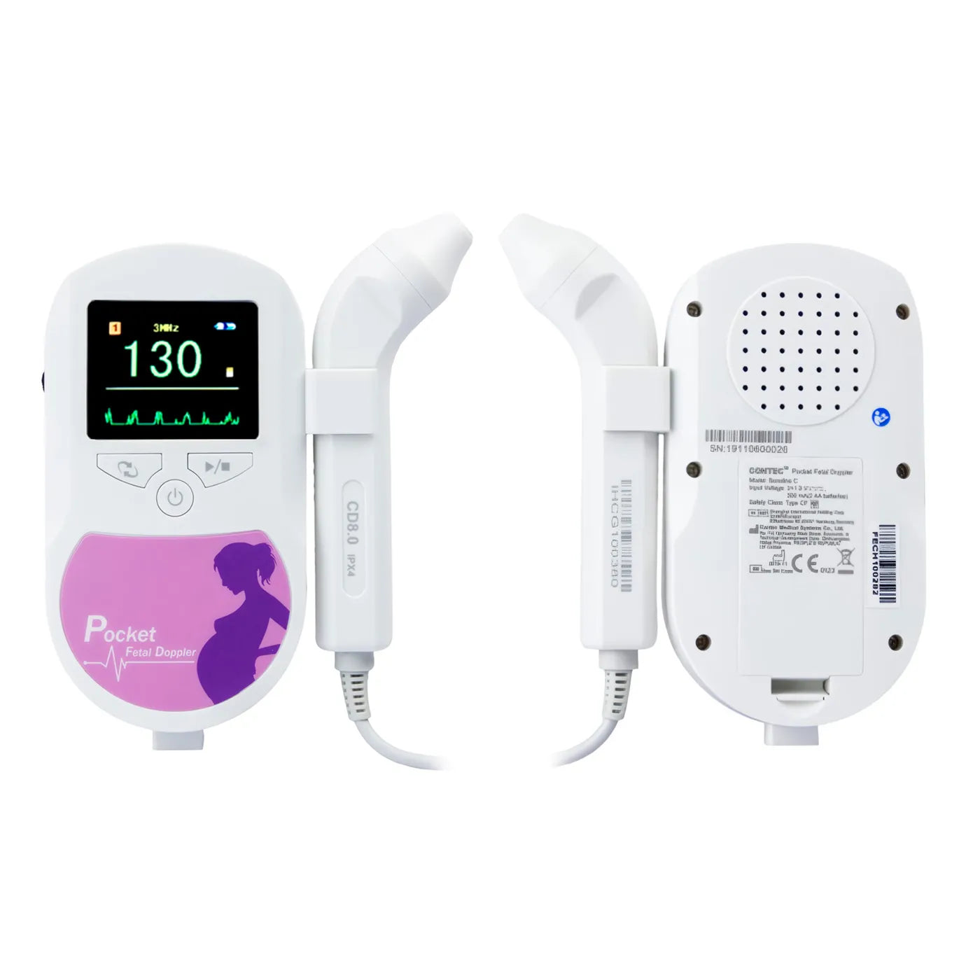 Contec Sonoline C1: Dispositivo Doppler Vascular Avanzado con Pantalla LCD y Altavoz.
