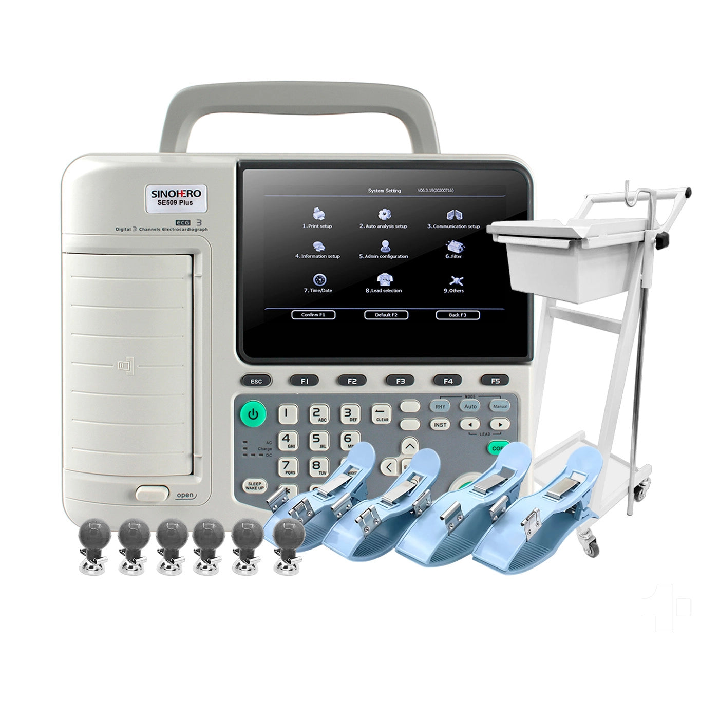 Electrocardiógrafo 3 Canales Sinohero ECG SE509 Plus + WiFi