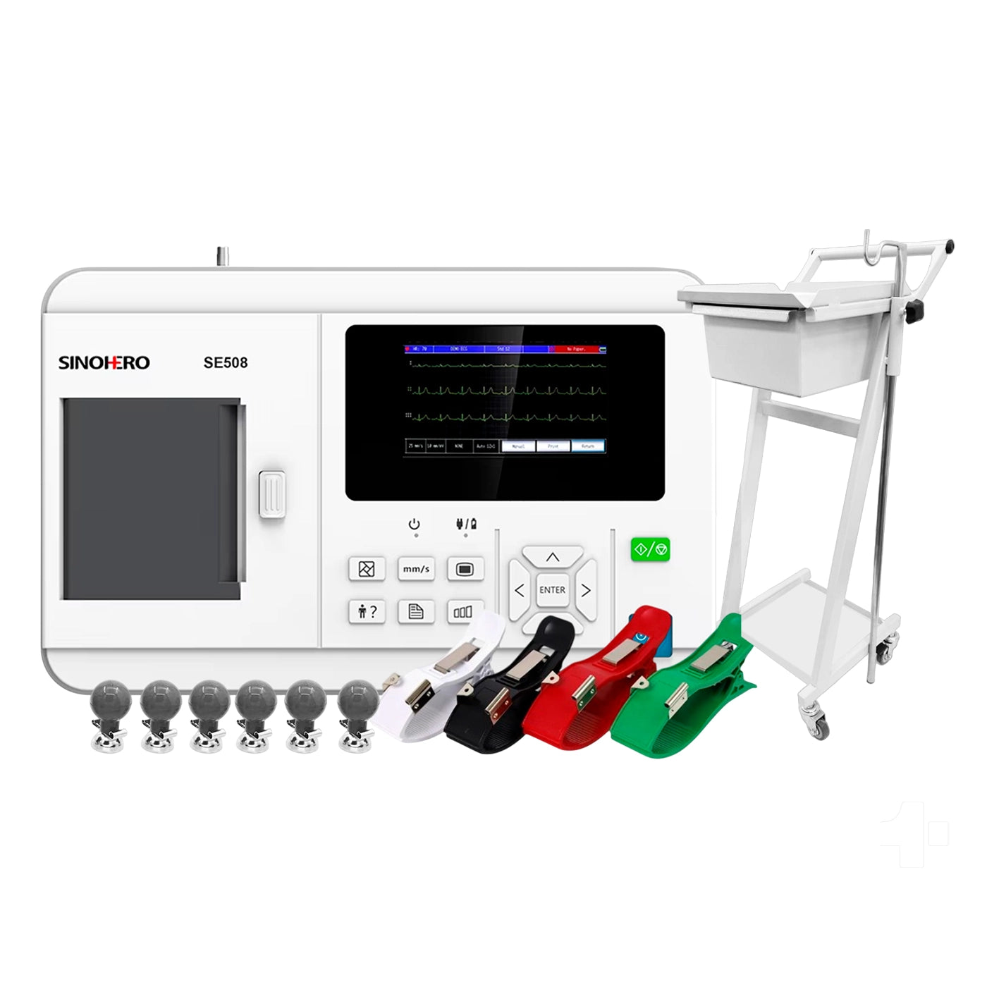 Electrocardiógrafo 3 Canales Sinohero ECG SE508