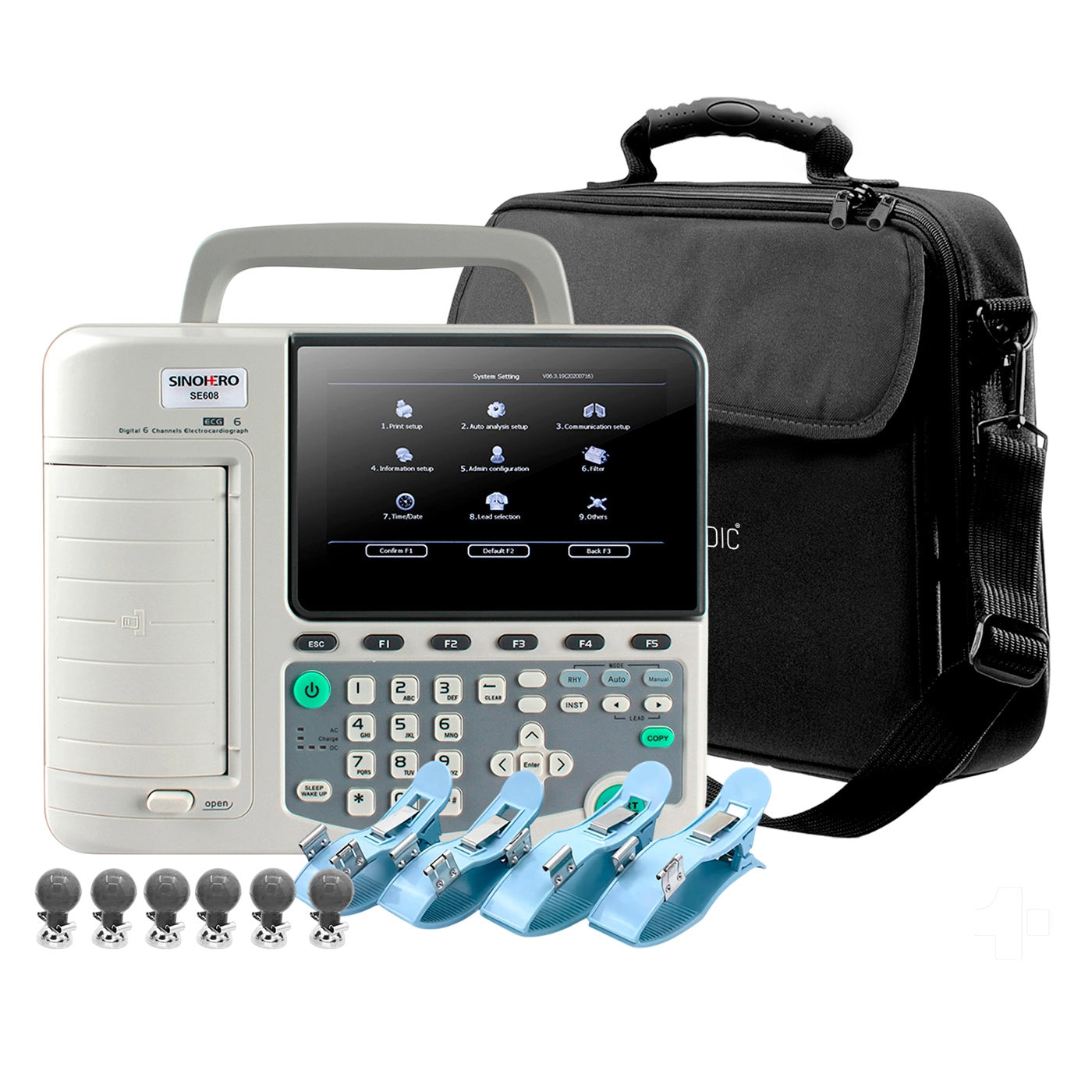 Electrocardiógrafo 6 Canales Sinohero ECG SE608 + WiFi