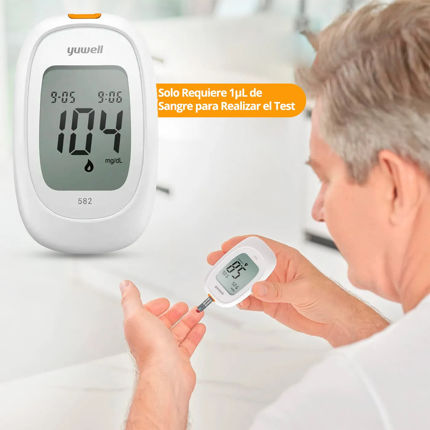 Glucómetro Yuwell 582 100 Cintas 100 Lancetas - TOPMEDIC