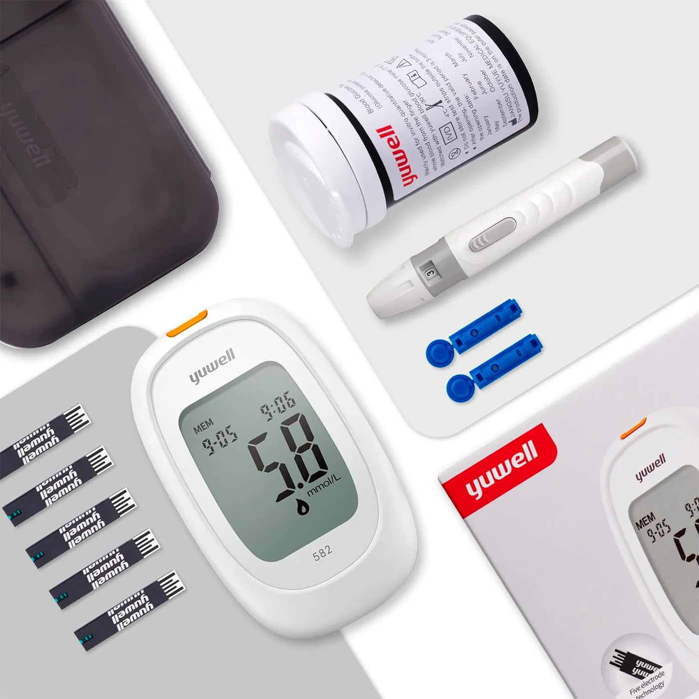 Glucómetro Yuwell 582 100 Cintas 100 Lancetas - TOPMEDIC