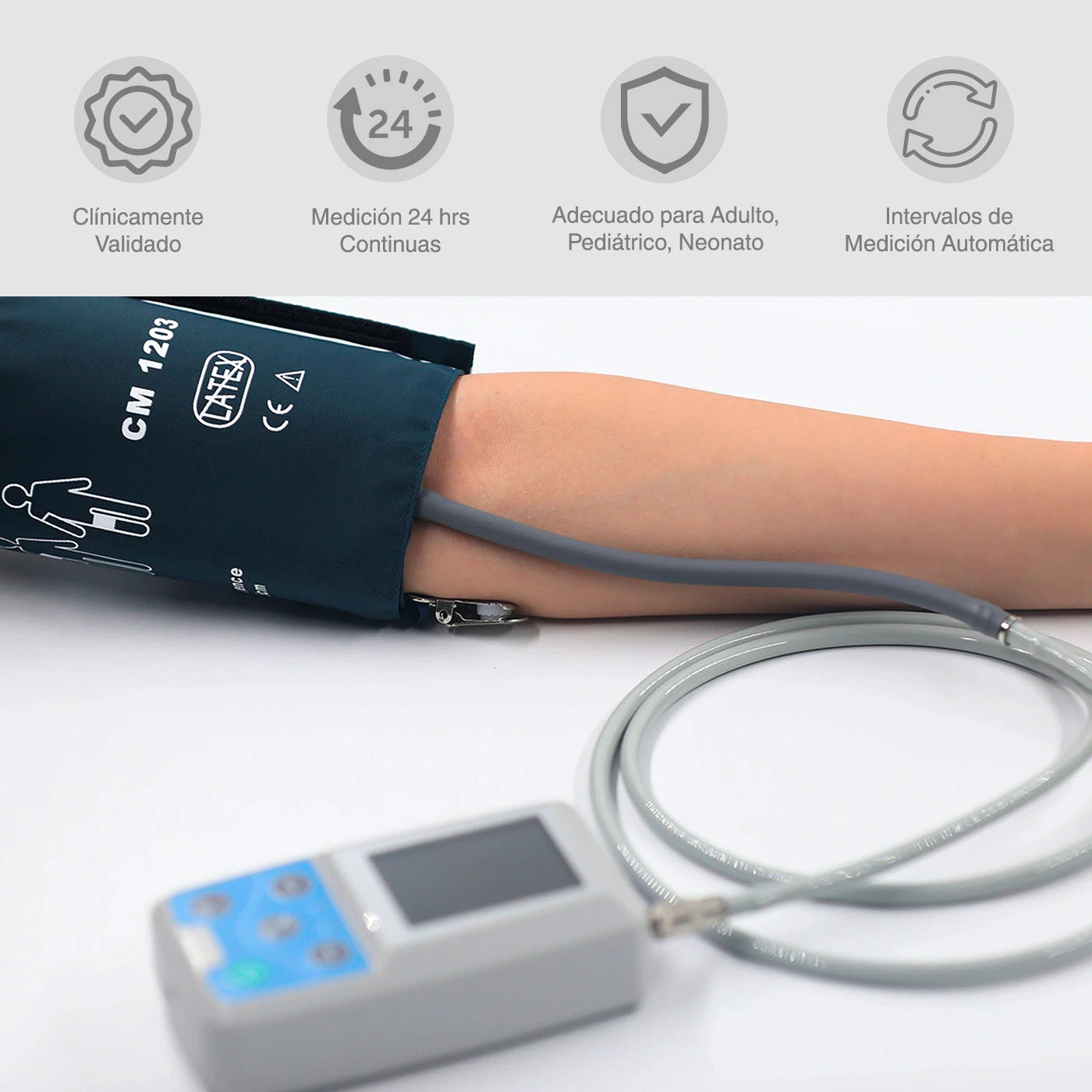 Holter de Presión Contec ABPM50 con Conector de Brazaletes Intercambiables