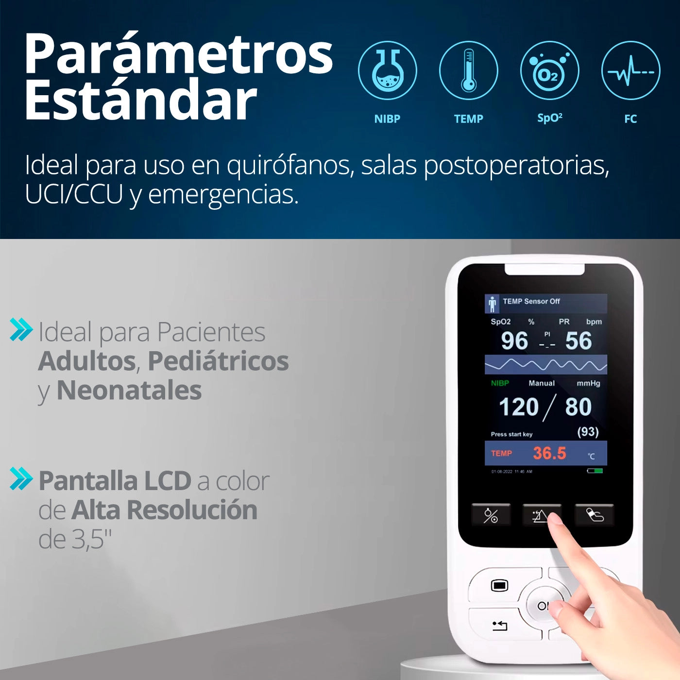 Oxímetro, tensiómetro y termómetro en un solo dispositivo: Sinohero SM50