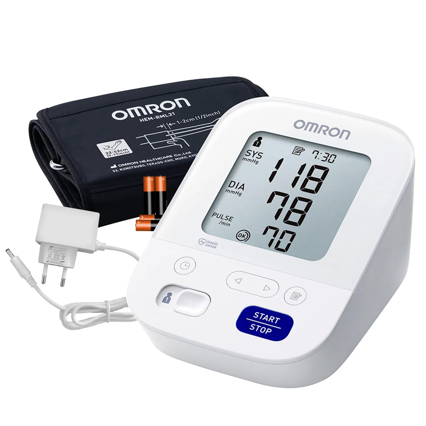 Toma Presión Omron 7154 + Adaptador Eléctrico
