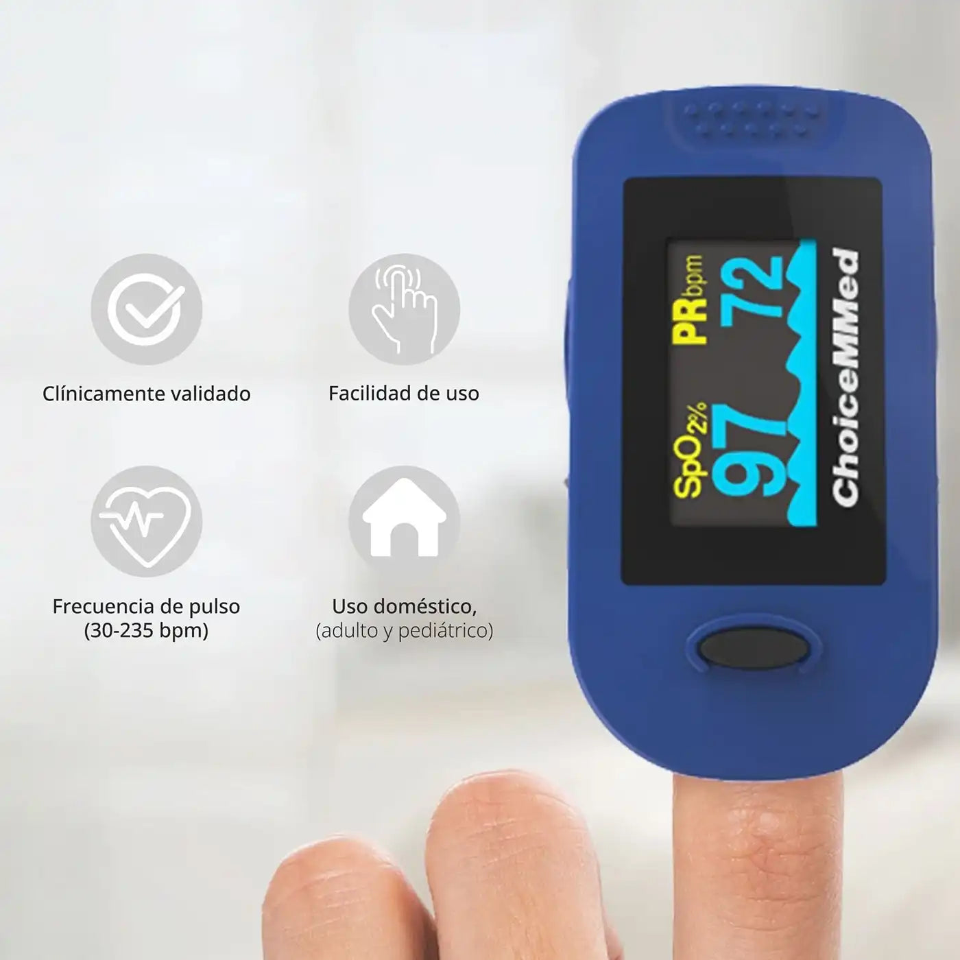 Oxímetro Saturómetro ChoiceMMed Adulto y Pediátrico - TOPMEDIC