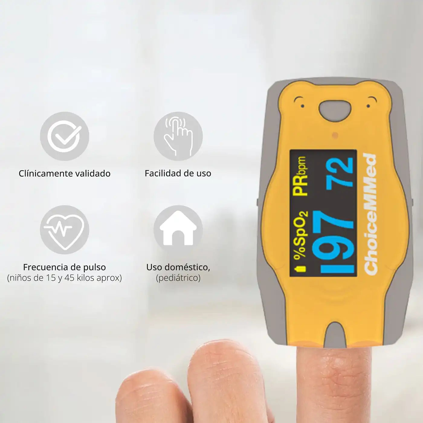Oxímetro Saturómetro ChoiceMMed Pediátrico - TOPMEDIC