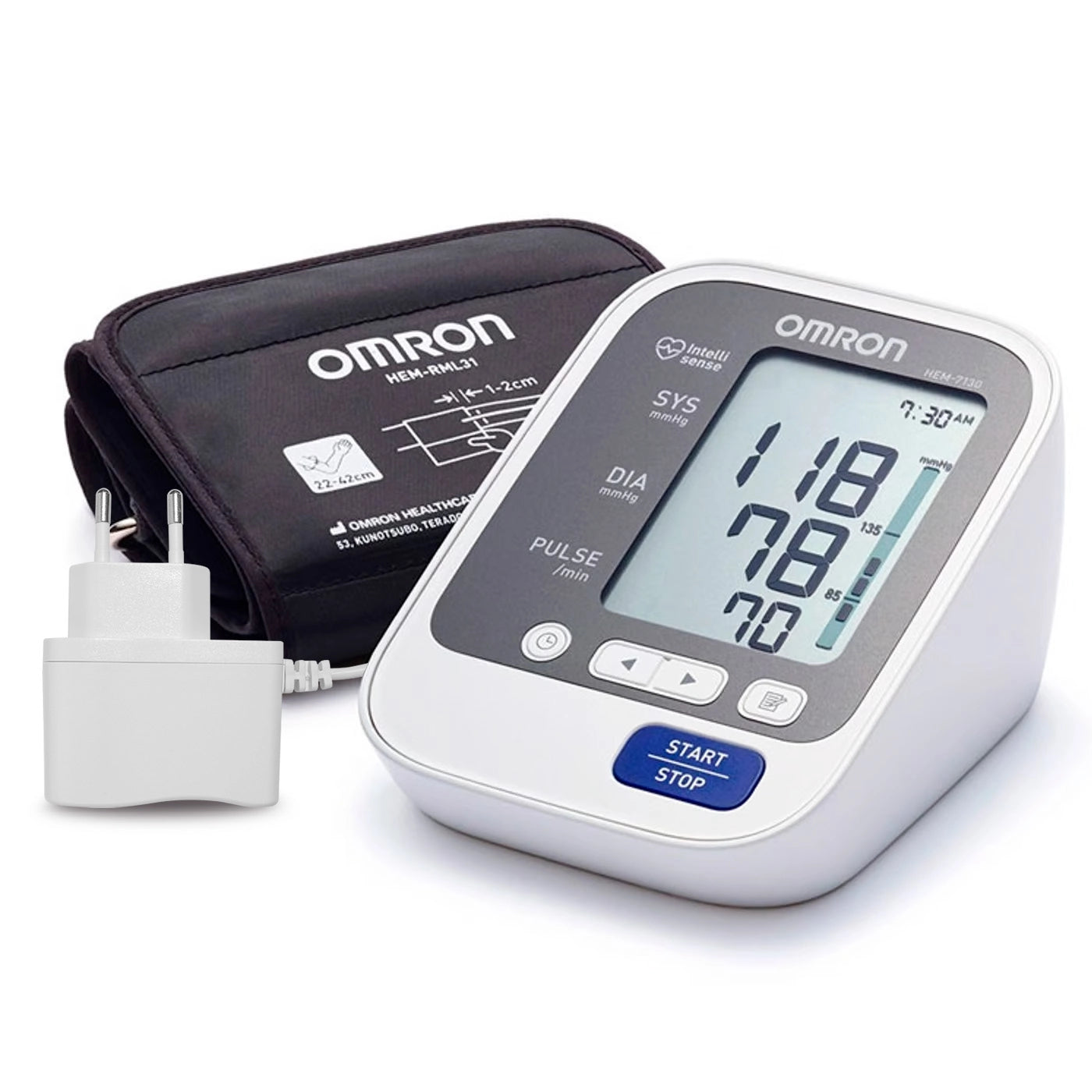 Toma Presión Omron 7130 + Adaptador Eléctrico