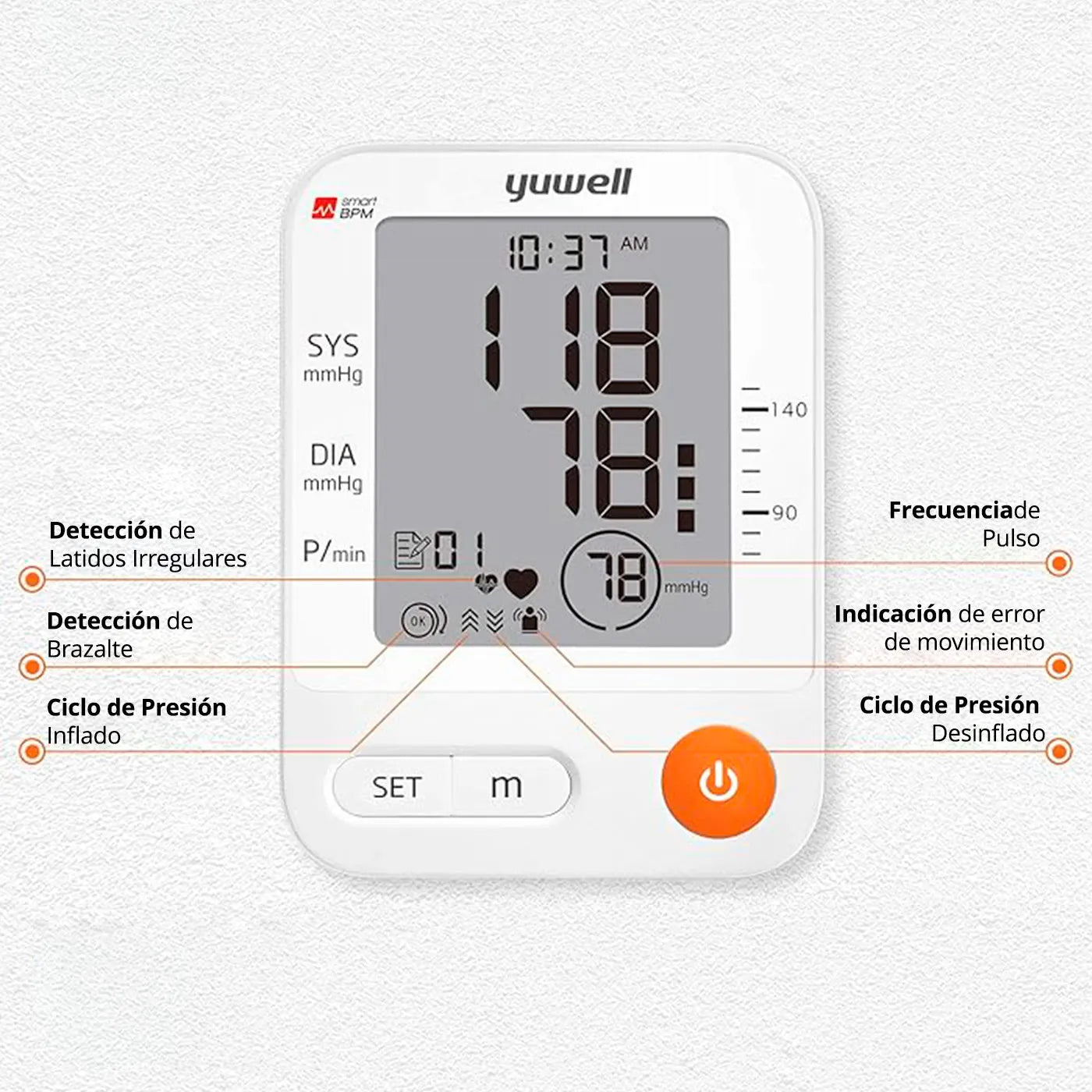 Toma Presión Yuwell YE670D - TOPMEDIC