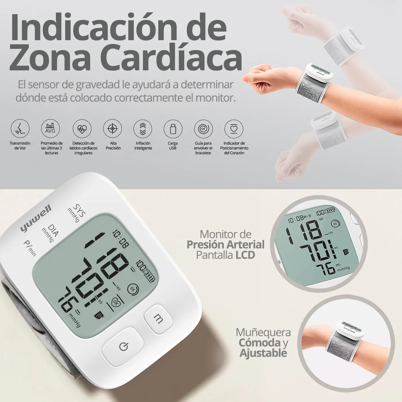 Toma Presión Yuwell YE8800AR - TOPMEDIC