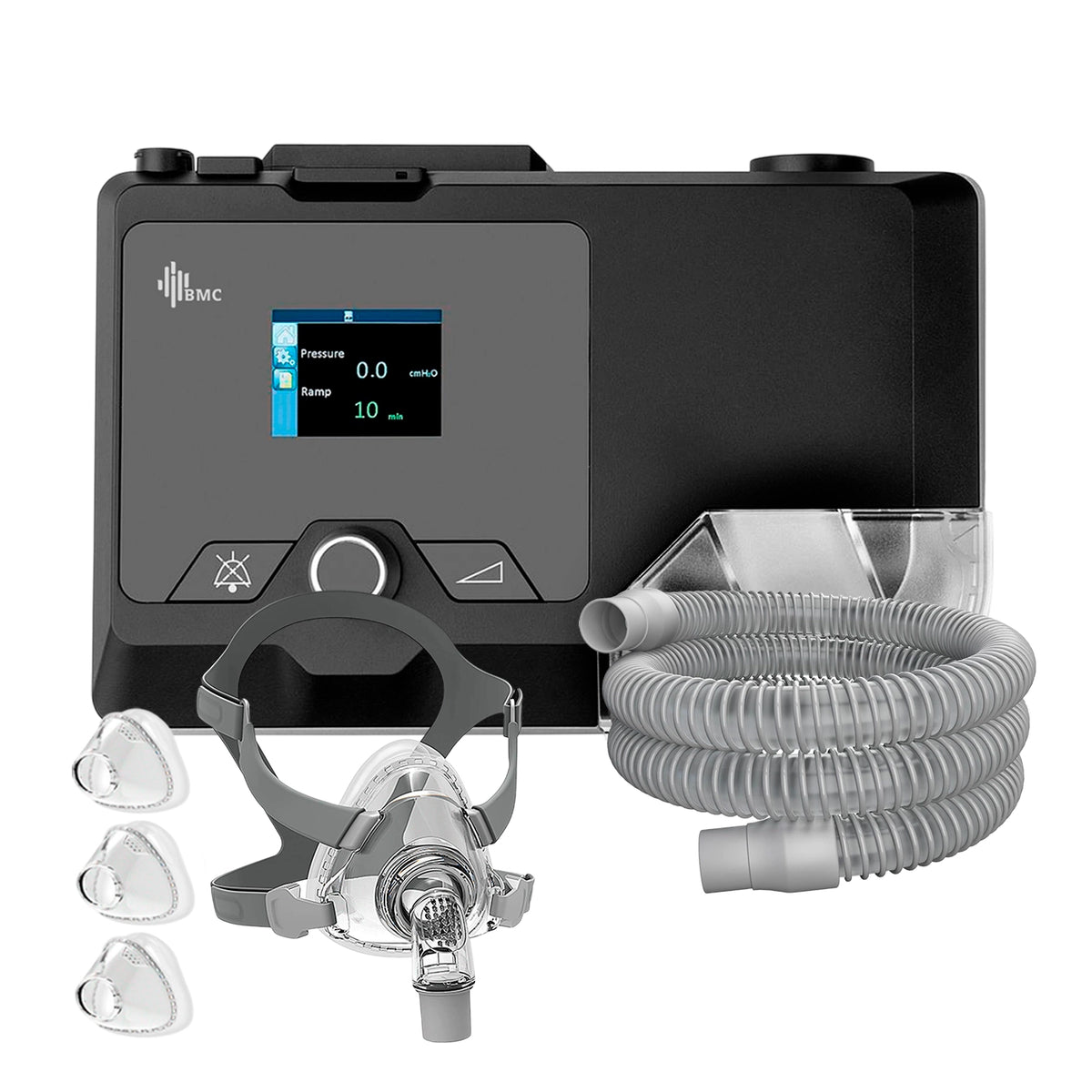 CPAP Automático BMC G2S A20 con máscara oronasal F5A BMC para tratamiento de apnea del sueño