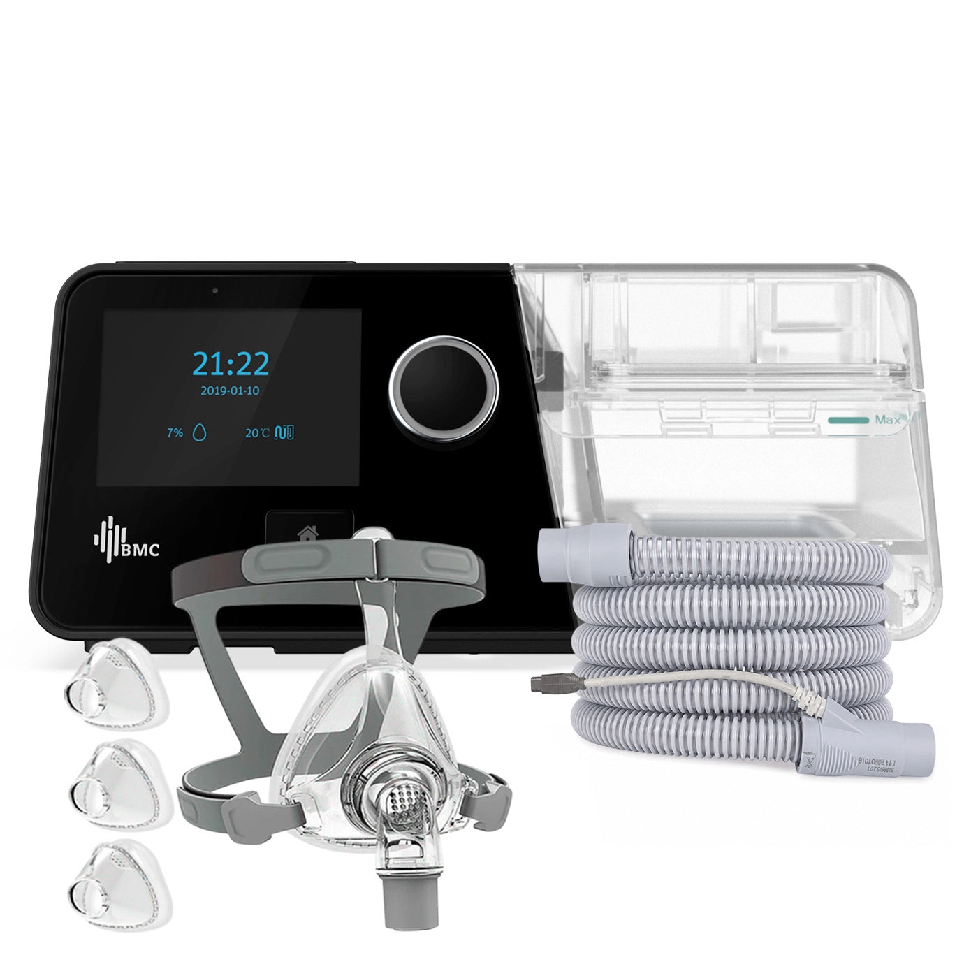 Solución respiratoria integral para pacientes con apnea obstructiva del sueño, con máscara oronasal