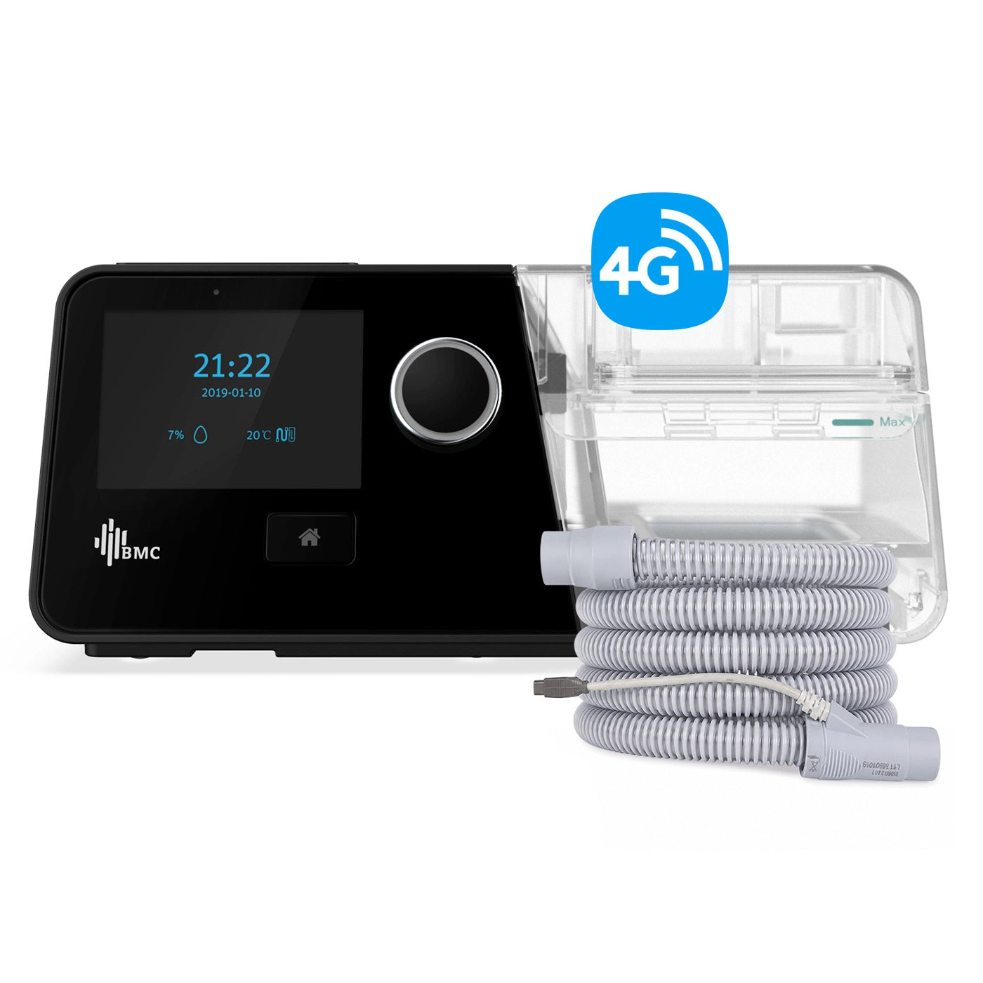 CPAP BMC G3 A20 con módulo celular 4G para monitoreo remoto de la terapia