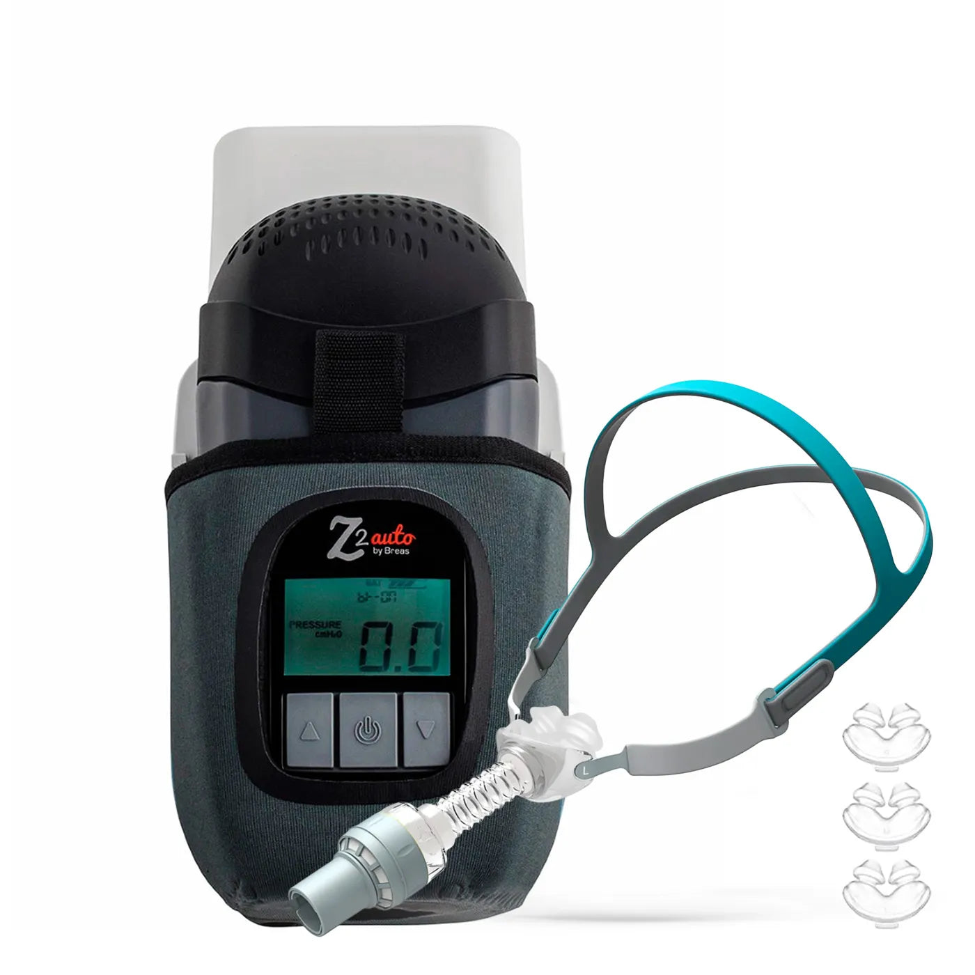 Auto Cpap Portátil Breas Z2 + Batería + Máscara Humidificadora