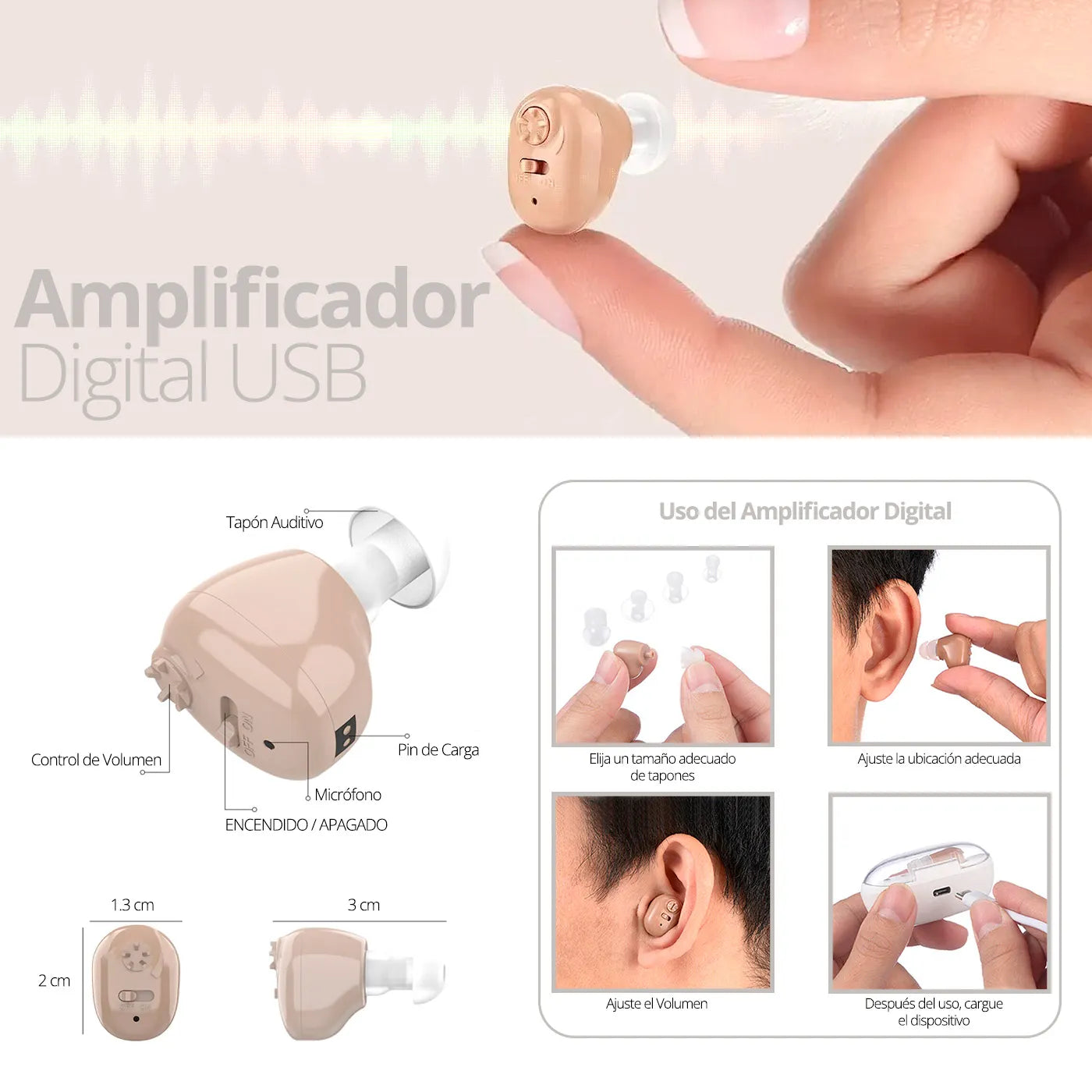 Audífono Ortopédico Amplificador Better Sound Advanced - TOPMEDIC