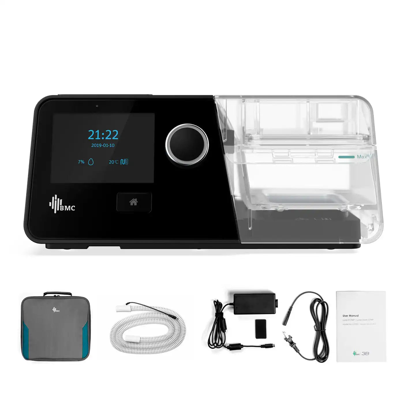 Auto Cpap BMC G3 A20 con Máscara Tubo Calefaccionado y Oxímetro - TOPMEDIC