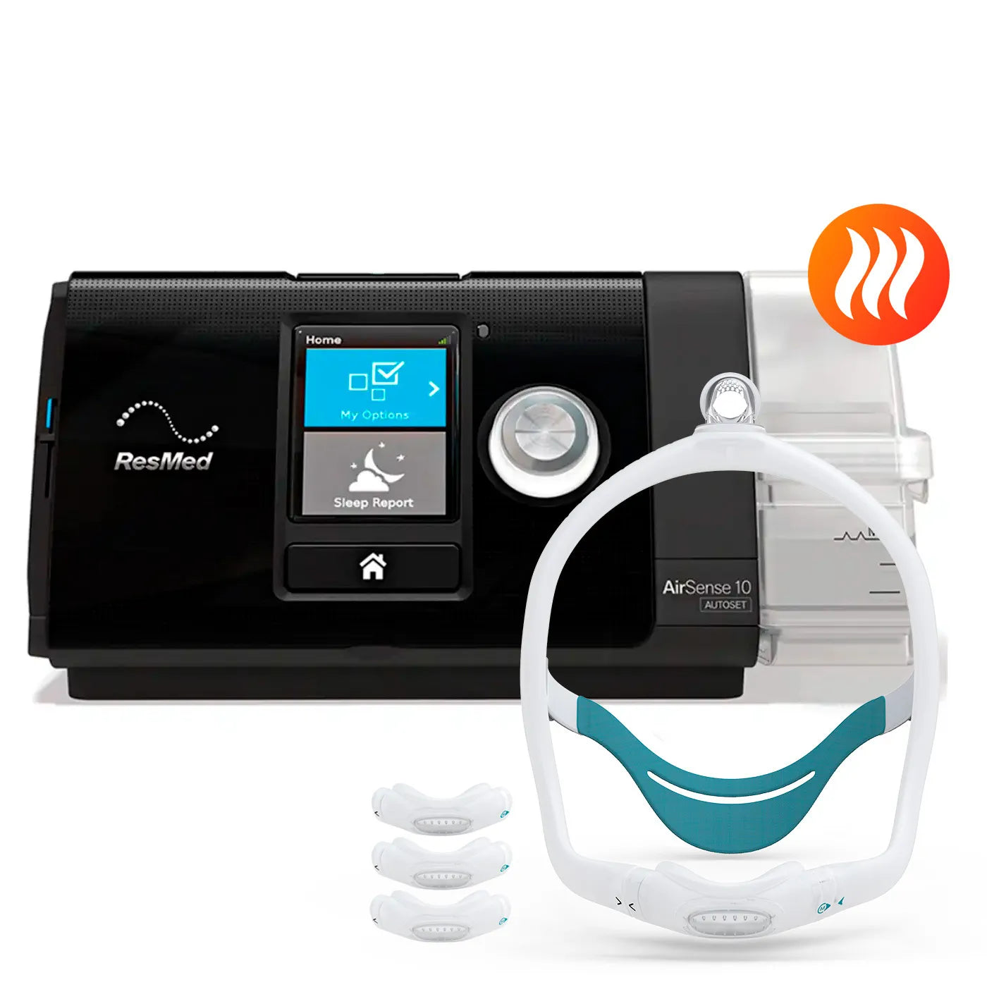 Auto Cpap ResMed AirSense 10 + Tubo Calefaccionado + Máscara Premium