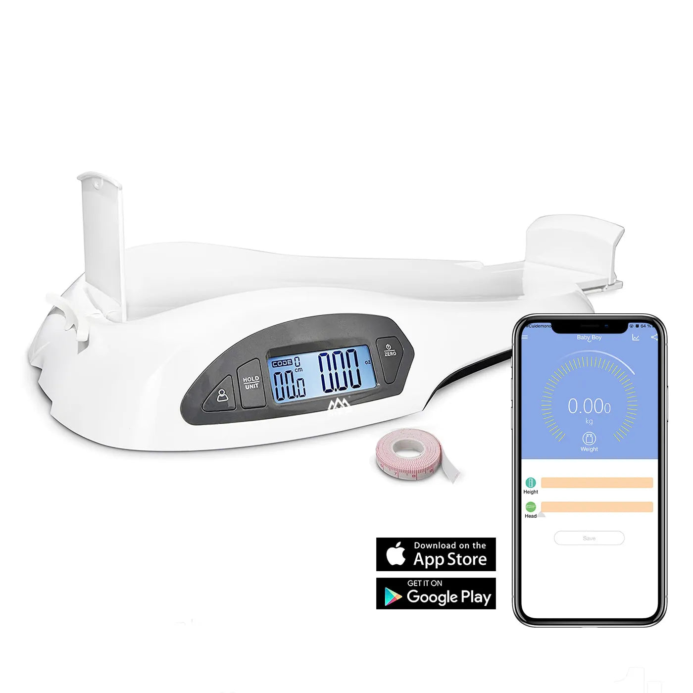 Balanza Pediátrica Inteligente con Tallímetro Senssun – Precisión Clínica para el Crecimiento de tu Bebé