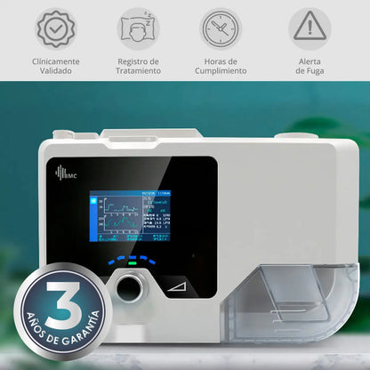 Bipap BMC G2 B25A con Máscara y Humidificador Avanzado - TOPMEDIC