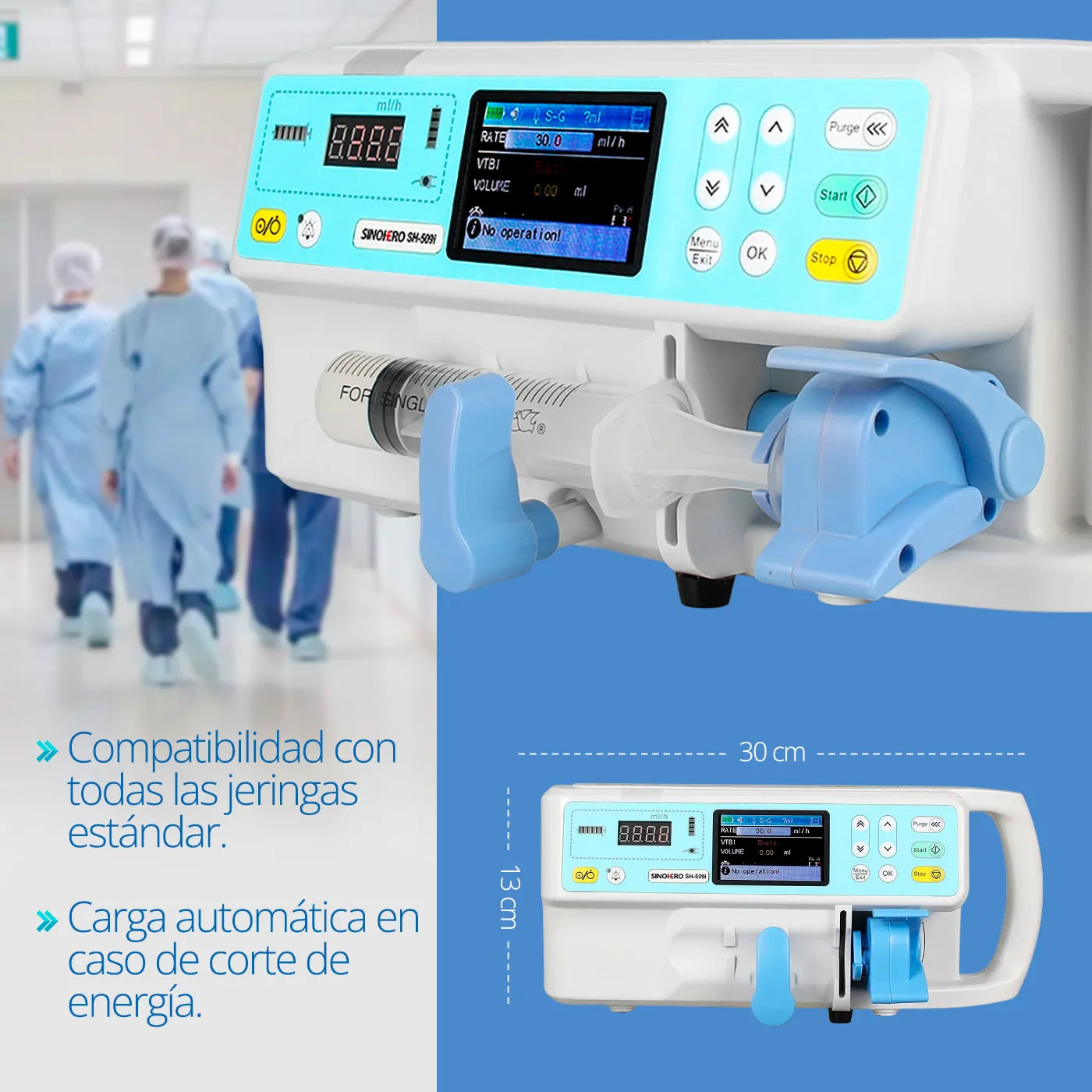 Bomba de Jeringa Sinohero SH-509i - TOPMEDIC