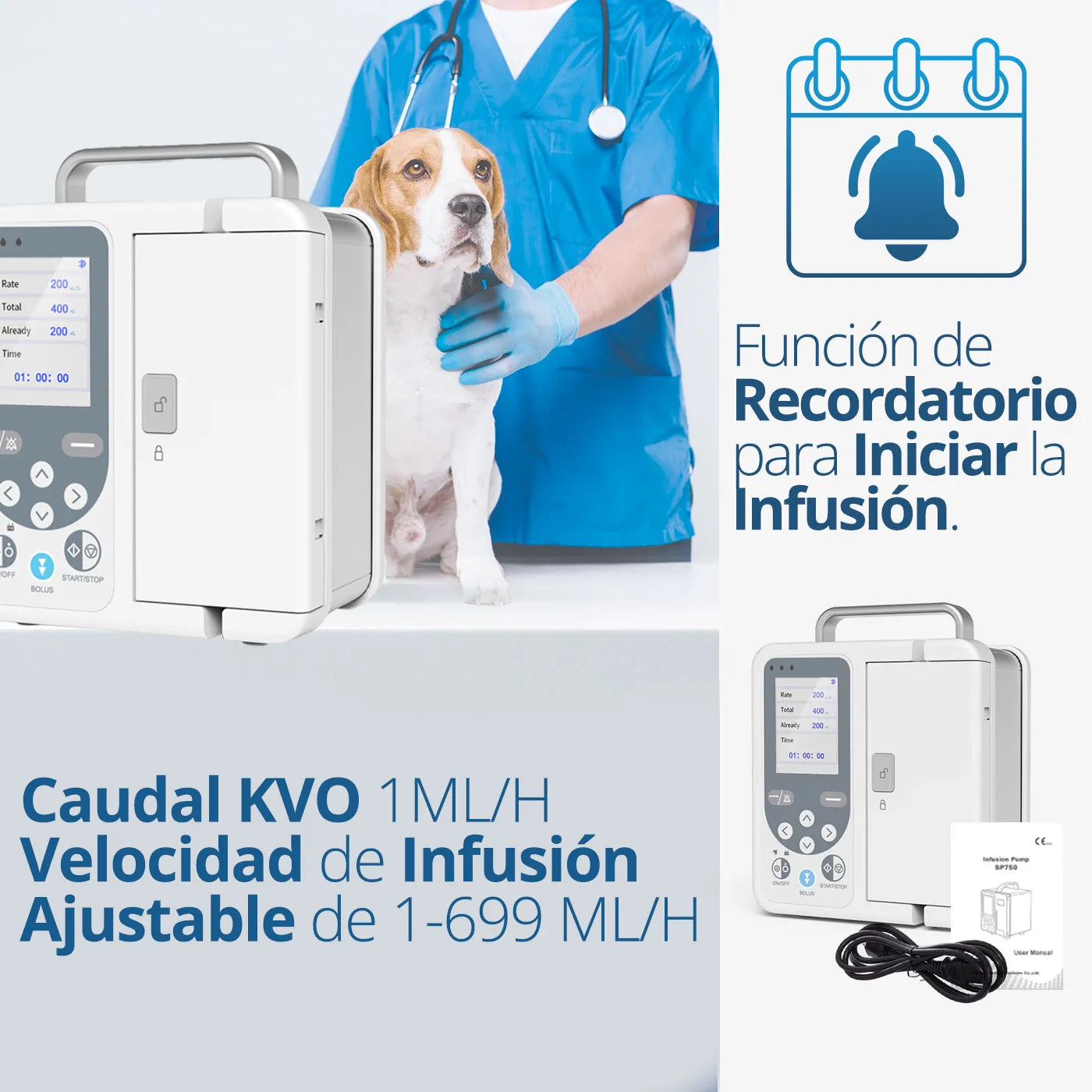 Bomba de Infusión Contec SP750 VET - TOPMEDIC