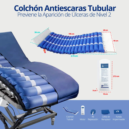 Colchón Antiescara Tubular Con Motor - TOPMEDIC