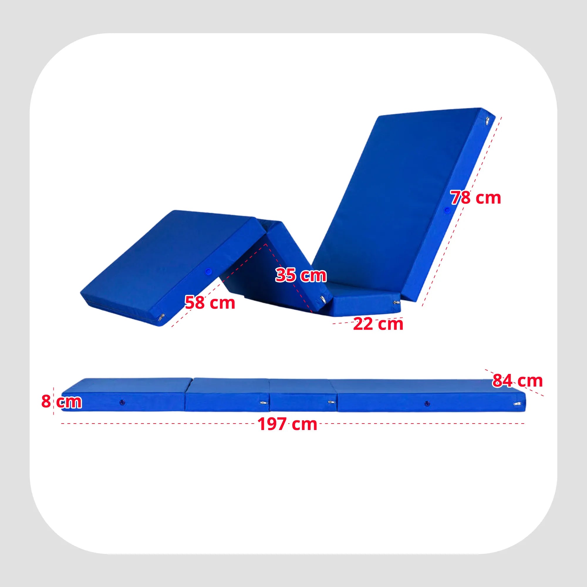 Colchón Clínico de 4 Pliegues con Base - TOPMEDIC