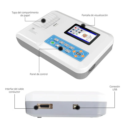 Electrocardiógrafo ECG 300G 3 Canales Contec con Carro Z - TOPMEDIC