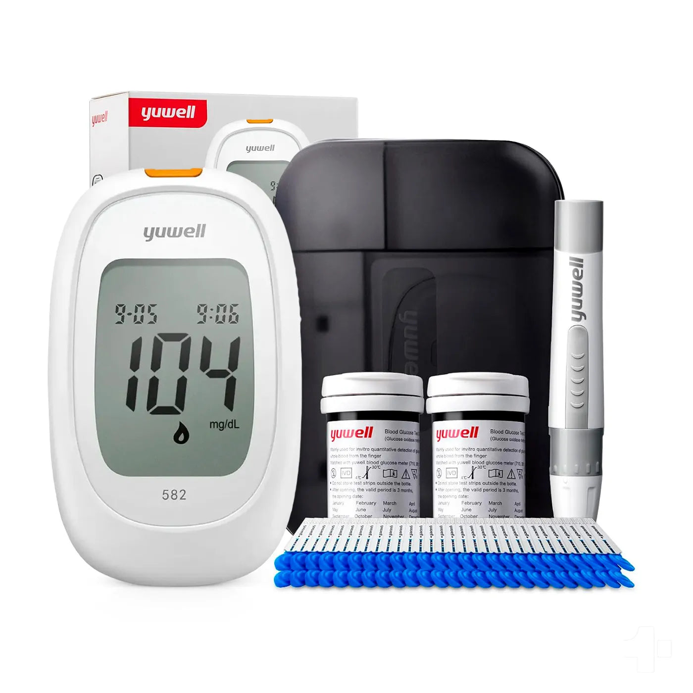 Glucómetro Yuwell 582 + 50 Cintas 50 Lancetas