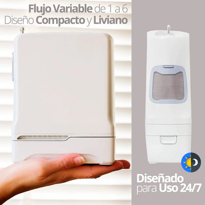 Lleva tu oxigenoterapia a cualquier parte. Inogen Rove 6 portátil. En Topmedic.