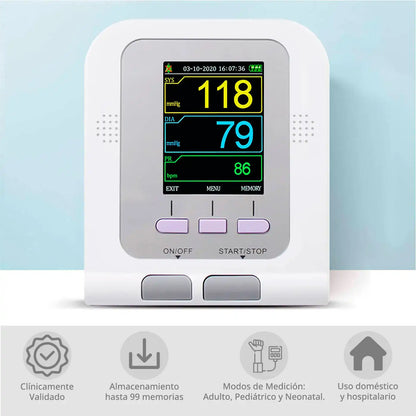 Monitor Signos Vitales Adulto Contec 08A con Oxímetro y Pedestal