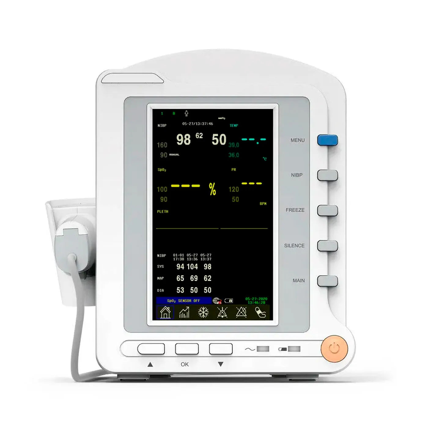 Signos Vitales Multiparámetros Contec CMS 5200 con Termómetro Infrarrojo - TOPMEDIC