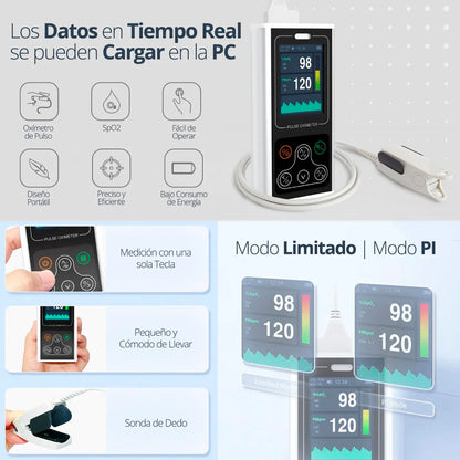 Oxímetro Contec CMS60D1 con Sensor Neonatal, Pediátrico y Adulto - TOPMEDIC